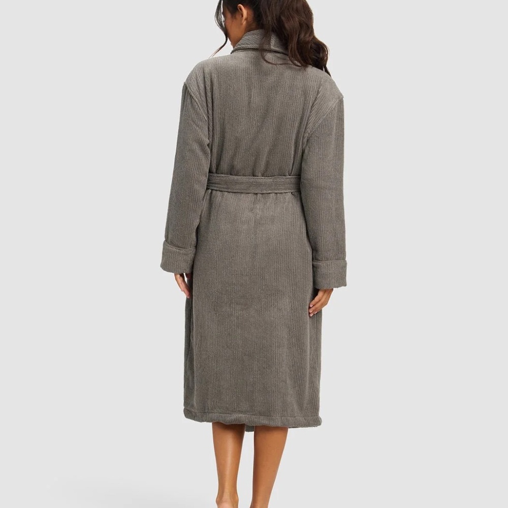 Cozy Earth Ribbed Terry Bath Robe - Picture 5 of 8